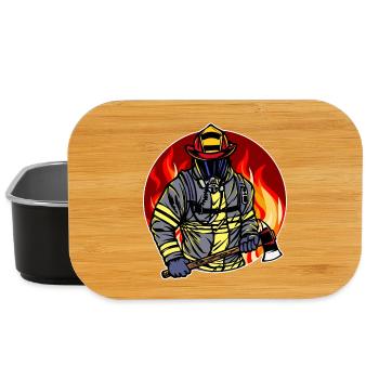 Brennen Feuerwehr Feuerwehrmann Feuer Lebensretter - Lunch Box - Schwarz - Vorne