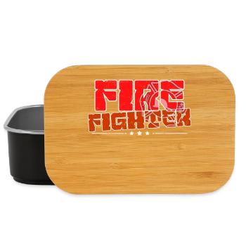 Berufsfeuerwehr Spruch Brandschutz Feuerwehr - Lunch Box - Schwarz - Vorne