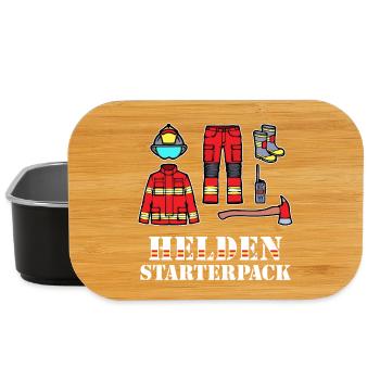 Retter Statement Feuerwehrhelm Brandschutz Feuer - Lunch Box - Schwarz - Vorne