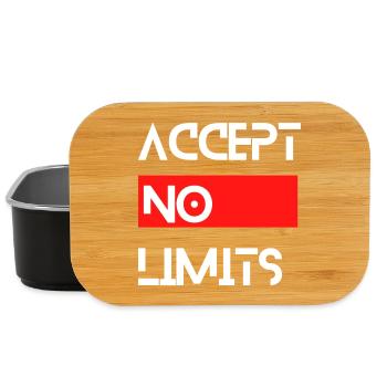 accept no limits grenzenlos erfolg motivation - Lunch Box - Schwarz - Vorne