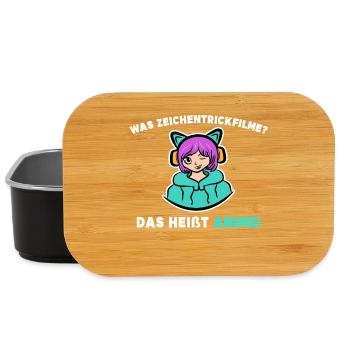 Comic Manga Anime Statement Popkultur Zeichentrick - Lunch Box - Schwarz - Vorne