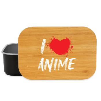Anime Heart Manga Pop Culture Nerdy Geek Japonais - Boîte à goûter - noir - Devant