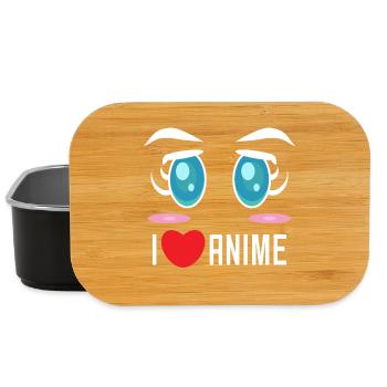 Pop Culture Comic Cartoon Anime Statement Heart - Lunch Box - black - Front