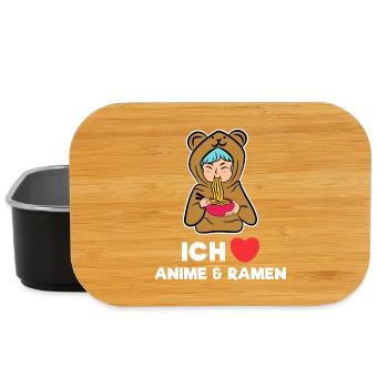 Herz Manga Anime Popkultur Statement Zeichentrick - Lunch Box - Schwarz - Vorne