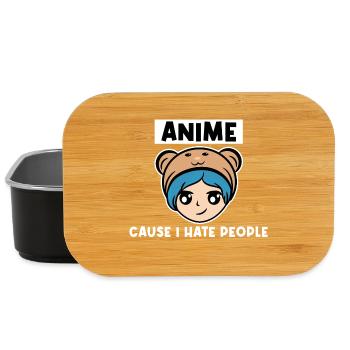 Pop Culture Manga Anime Déclaration Nerdy Geek Japon - Boîte à goûter - noir - Devant