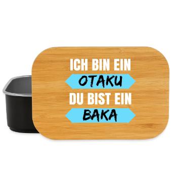 Anime Baka Otaku Kanji Statement Popkultur Manga - Lunch Box - Schwarz - Vorne