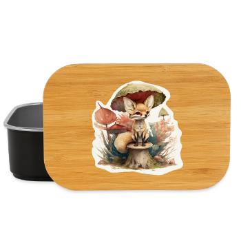 Cute Desert Fox - Lunch Box - black - Front