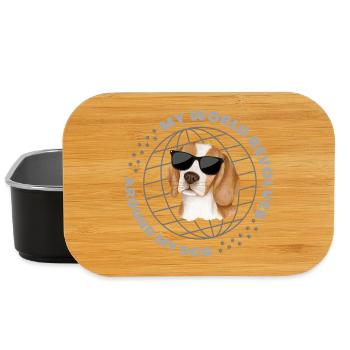 Mon monde tourne autour de mon chien - Beagle Lovers - Boîte à goûter - noir - Devant