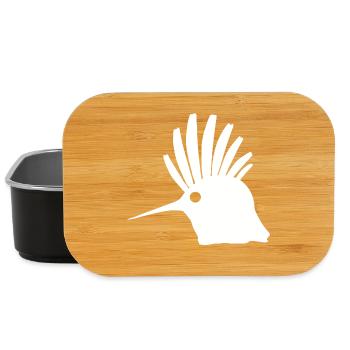 beliebte tierprints, Wiedehopf Kopf - Lunch Box - Schwarz - Vorne