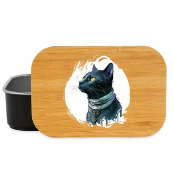 Schwarze Katze Inkl Splash - Lunch Box - Schwarz - Vorne