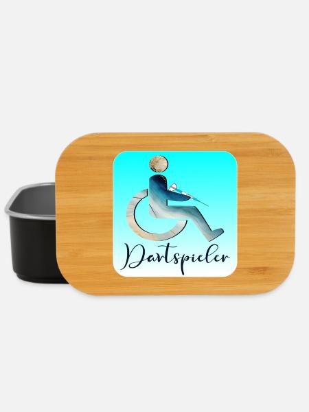 DARTS Dartspieler ROLLSTUHL INKLUSION - Lunch Box - Schwarz