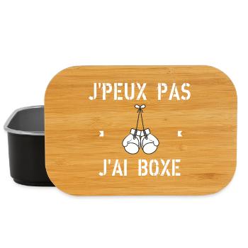 J'Peux Pas J'Ai Boxe - Boîte à goûter - noir - Devant