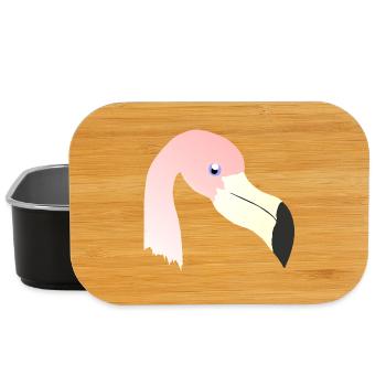 tieroutfits für damen, Flamingokopf - Lunch Box - Schwarz - Vorne