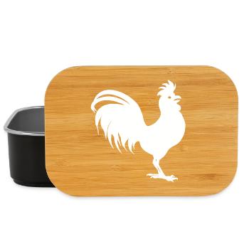 tierdesigns für alltag, hahnensilhouette - Lunch Box - Schwarz - Vorne