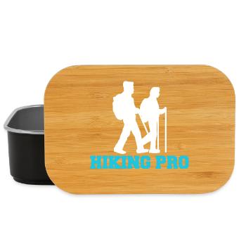 Hiker Mountain Hike Hiking Hike Statement - Lunch Box - black - Front