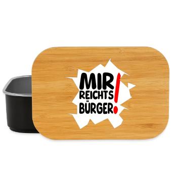 reicht mir Bürger II - Lunch Box - Schwarz - Vorne