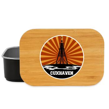 Cuxhaven Retro Skyline - Lunch Box - Schwarz - Vorne