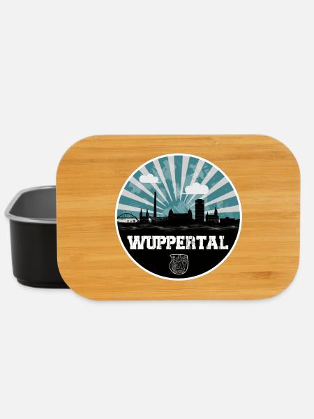 Wuppertal Blue Hour Skyline - Lunch Box - Schwarz