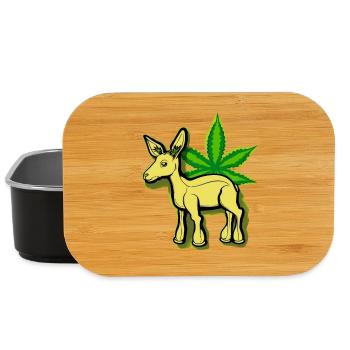 Biche Cannabis-Cartoon Cannabiche 05 ohne Tippfehler - Lunch Box - Schwarz - Vorne