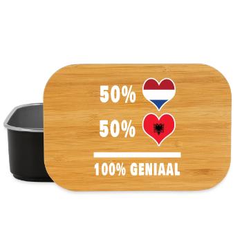 Albanie et Pays-Bas 100% Genius Flag - Boîte à goûter - noir - Devant