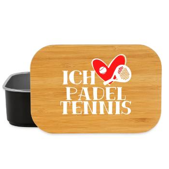 Ich Liebe Padel Statement Herz Sportart Spieler - Lunch Box - Schwarz - Vorne