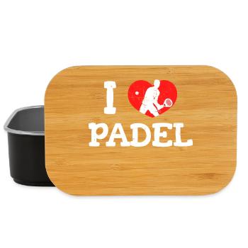 Spieler Ich Liebe Padel Statement Padelspiel Herz - Lunch Box - Schwarz - Vorne