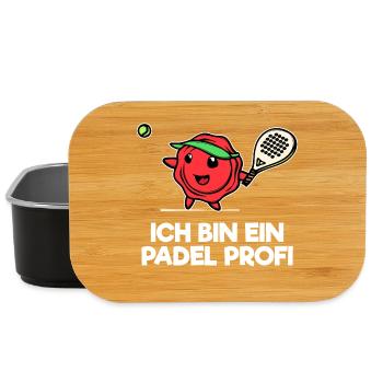 Sport Padel Statement Padel Game Player Racket - Lunch Box - black - Front