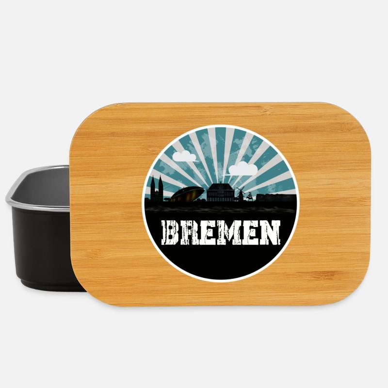 Bremen Skyline Blue Hour - Lunch Box - Schwarz