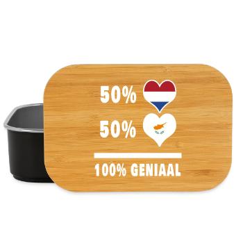 Zypern und die Niederlande 100% Genius Flagge - Lunch Box - Schwarz - Vorne