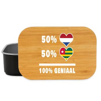 Togo and the Netherlands 100% Genius flag - Lunch Box - black - Front