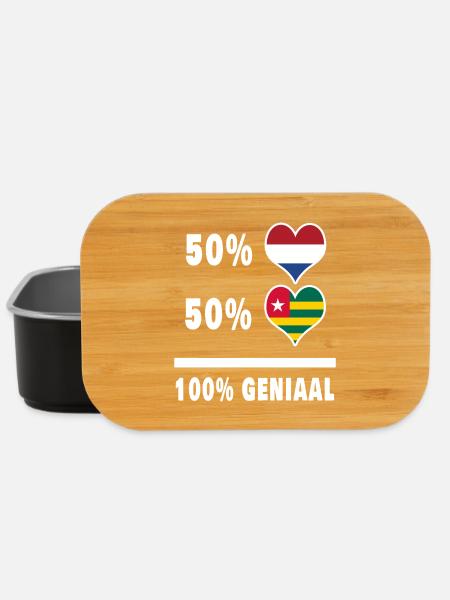 Togo und die Niederlande 100% Genius Flagge - Lunch Box - Schwarz