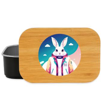 Hase, Kaninchen, Osterhase - Lunch Box - Schwarz - Vorne