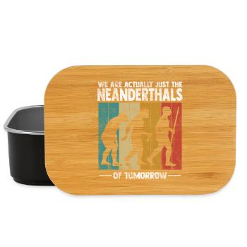 Wir sind eigentlich nur die Neandertaler - Lunch Box - Schwarz - Vorne