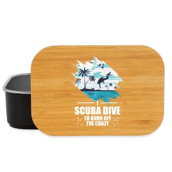 Scuba Diver Spearfishing Design - Lunch Box - black - Front
