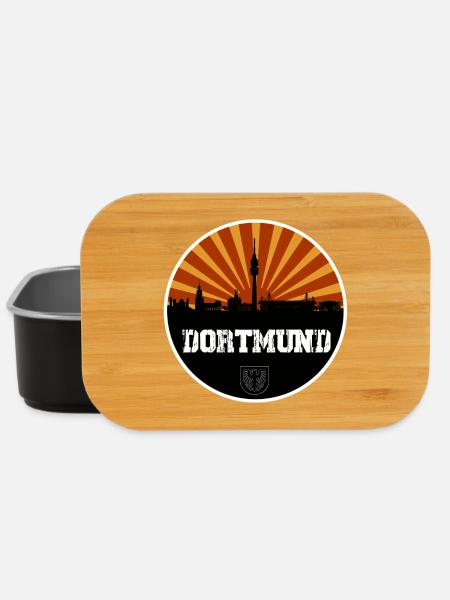 Dortmund Skyline Retro - Lunch Box - Schwarz