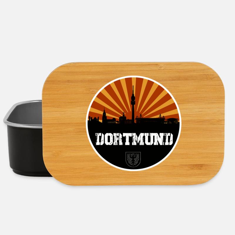 Dortmund Skyline Retro - Lunch Box - Schwarz