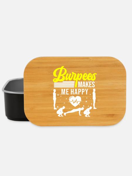 Les burpees me rendent heureuse - Boîte à goûter - noir