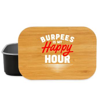 Les burpees sont mon happy hour - Boîte à goûter - noir - Devant