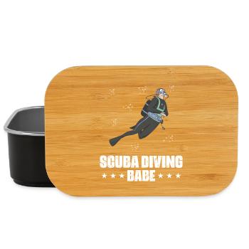 Scuba Diving Spearfishing Design - Lunch Box - black - Front