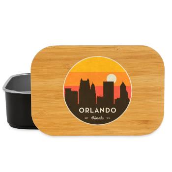 Orlando Skyline Sunset - Lunch Box - black - Front