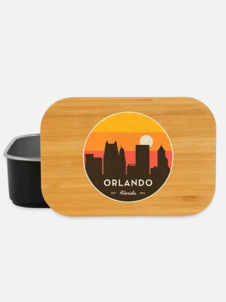 Orlando Skyline Sonnenuntergang - Lunch Box - Schwarz