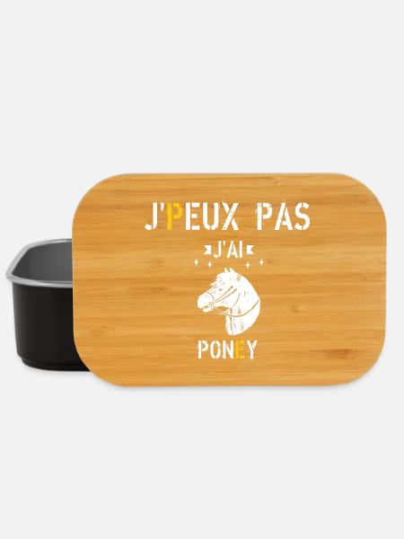 J Peux Pas J Ai Poney - Boîte à goûter - noir