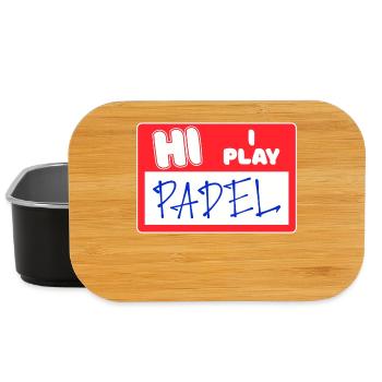 Spieler Turnier Statement Padel Padelspiel Tennis - Lunch Box - Schwarz - Vorne