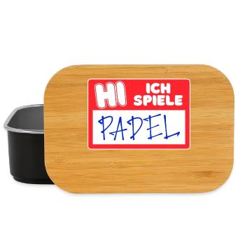 Spieler Statement Padel Sport Trainer Padelspiel - Lunch Box - Schwarz - Vorne