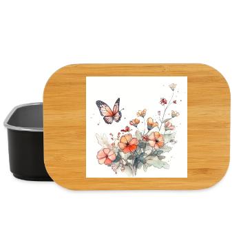 Affiche - Pré d’été avec papillon - Boîte à goûter - noir - Devant