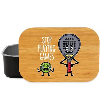 Player Padel Racket Padel Team Statement Coach - Lunch Box - black - Front