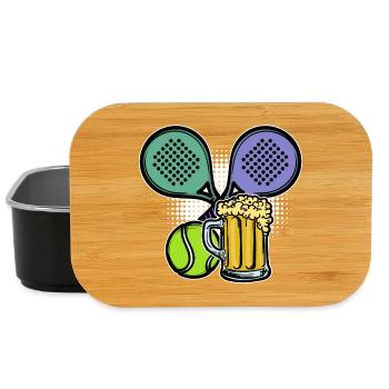 Padel Player Sport Balls Racket Padel - Lunch Box - black - Front