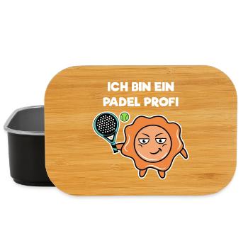 Padelspiel Schläger Spieler Padel Statement Bälle - Lunch Box - Schwarz - Vorne