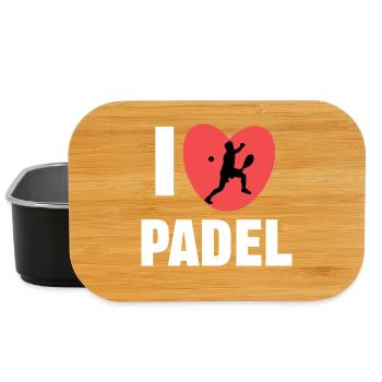 Heart Player Training J’adore la déclaration de padel - Boîte à goûter - noir - Devant