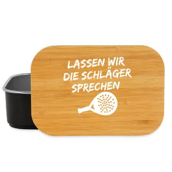 Sportart Spieler Padel Racket Statement Turnier - Lunch Box - Schwarz - Vorne